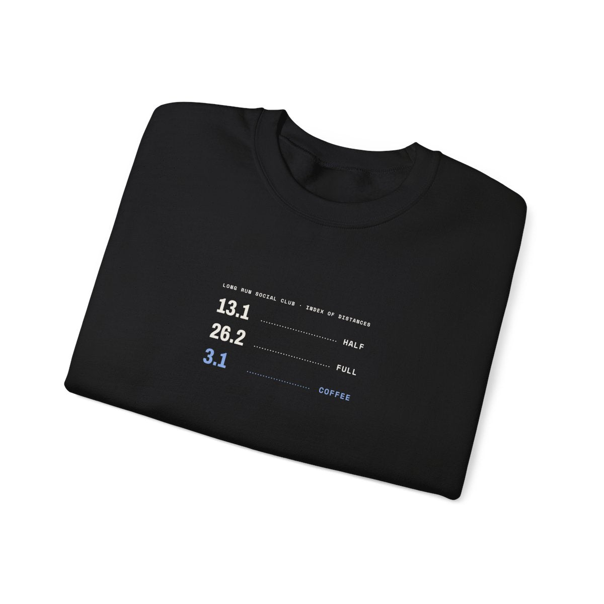 13.1 · 26.2 Crewneck in Black, folded