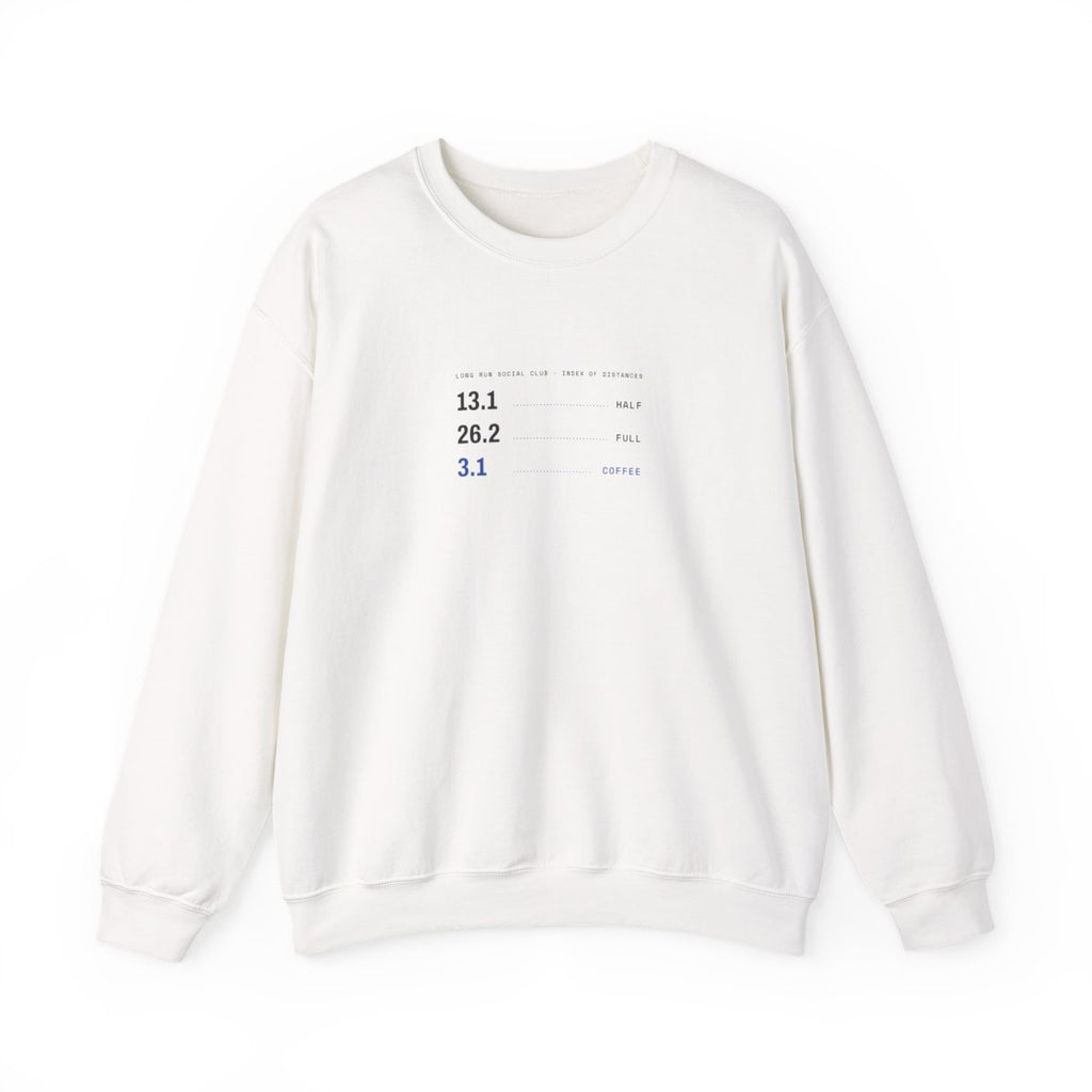 13.1 · 26.2 Crewneck in White, front view