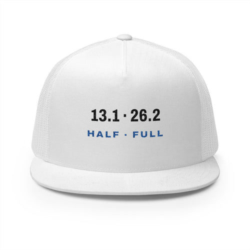13.1 · 26.2 Trucker Cap in White, front view