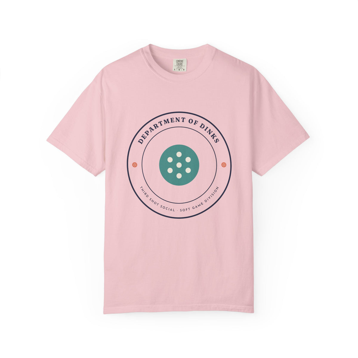 Department of Dinks Tee in Blossom, front view