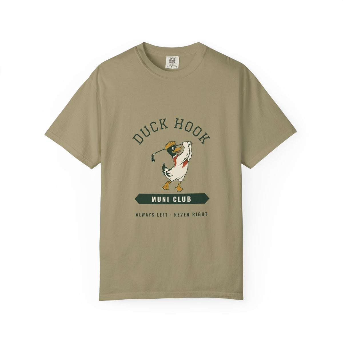 Duck Hook Tee in Khaki, front view