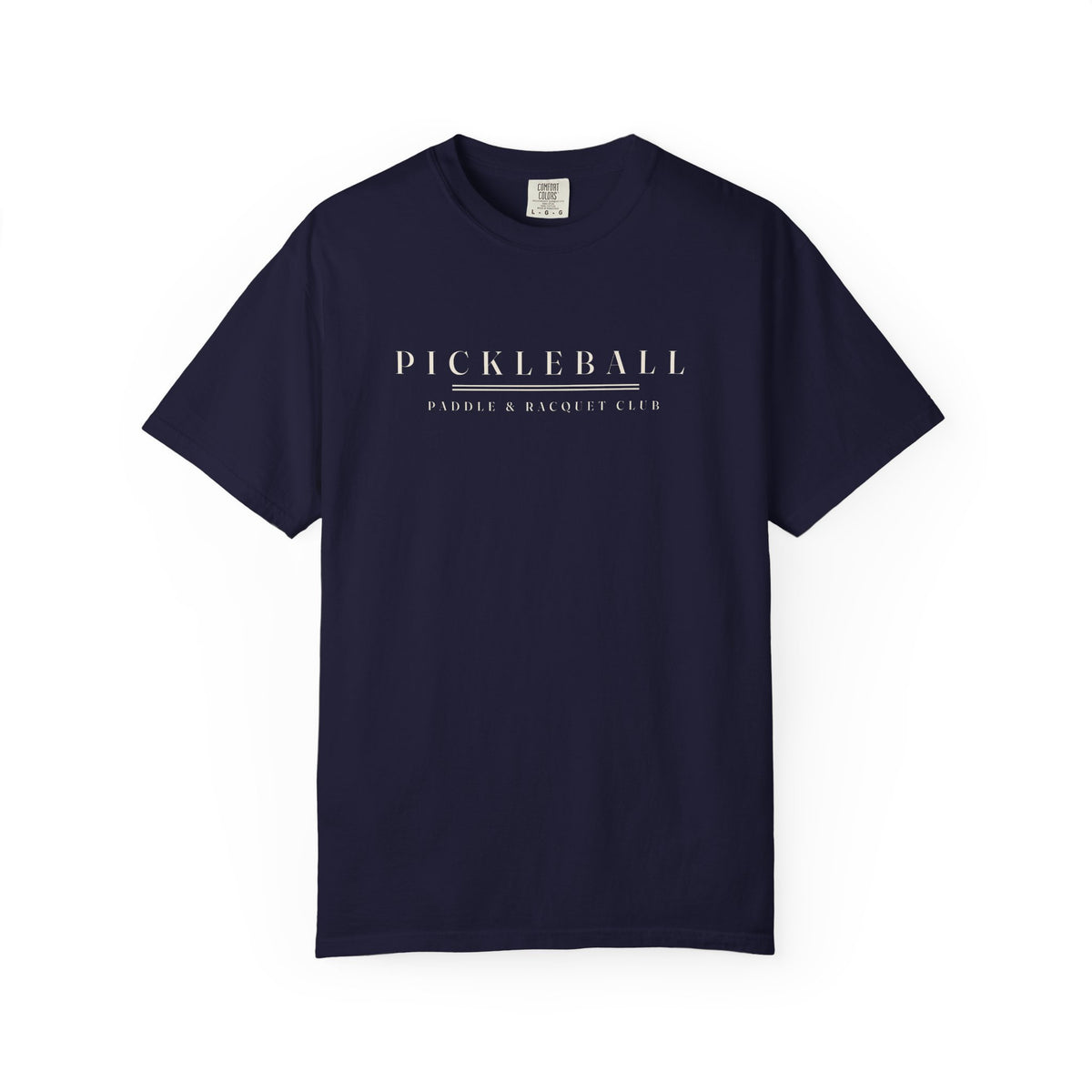 Pickleball Caps Tee in True Navy, front view