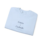 Courts & Cocktails Italic Crewneck in Light Blue, folded