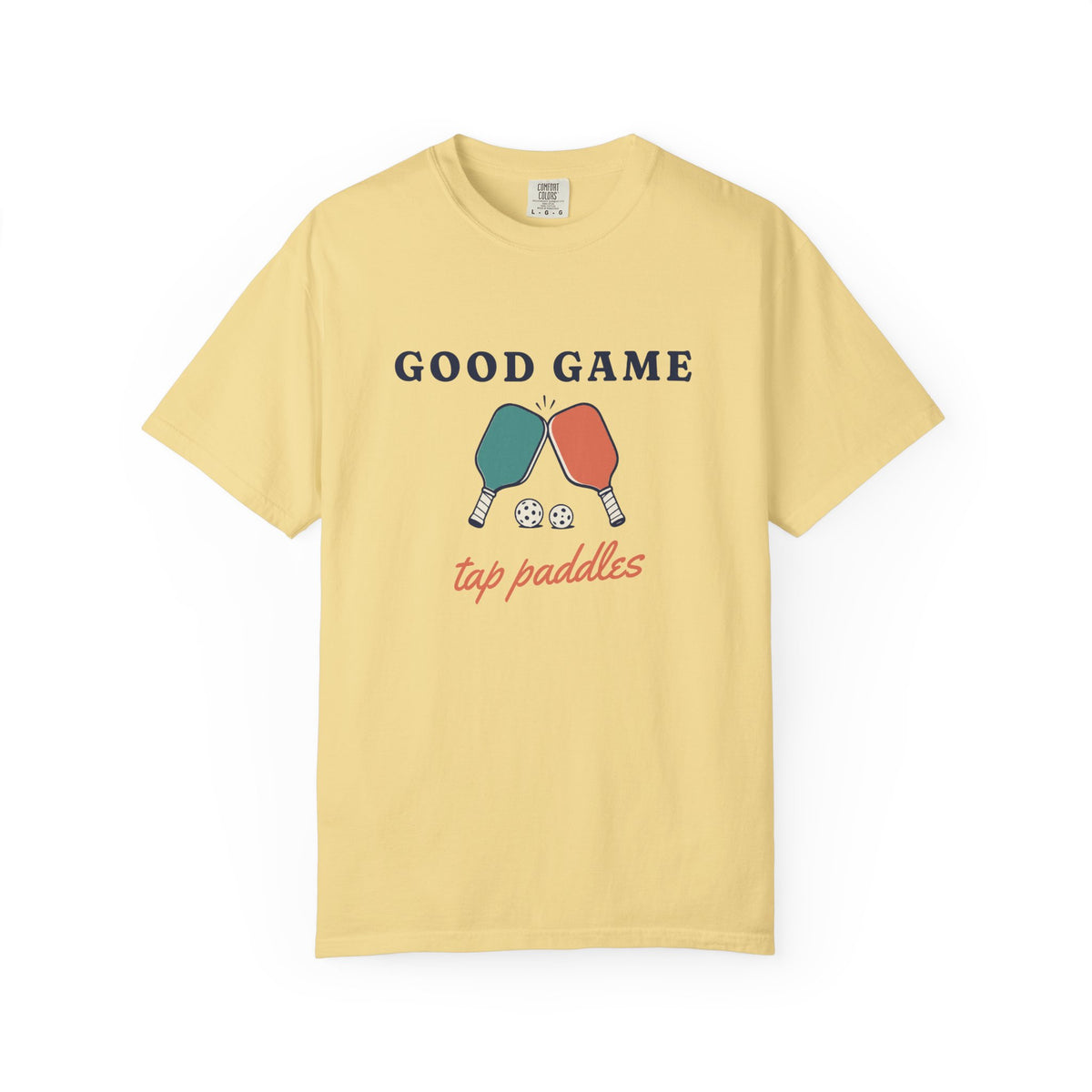 Tap Paddles Tee in Butter, front view