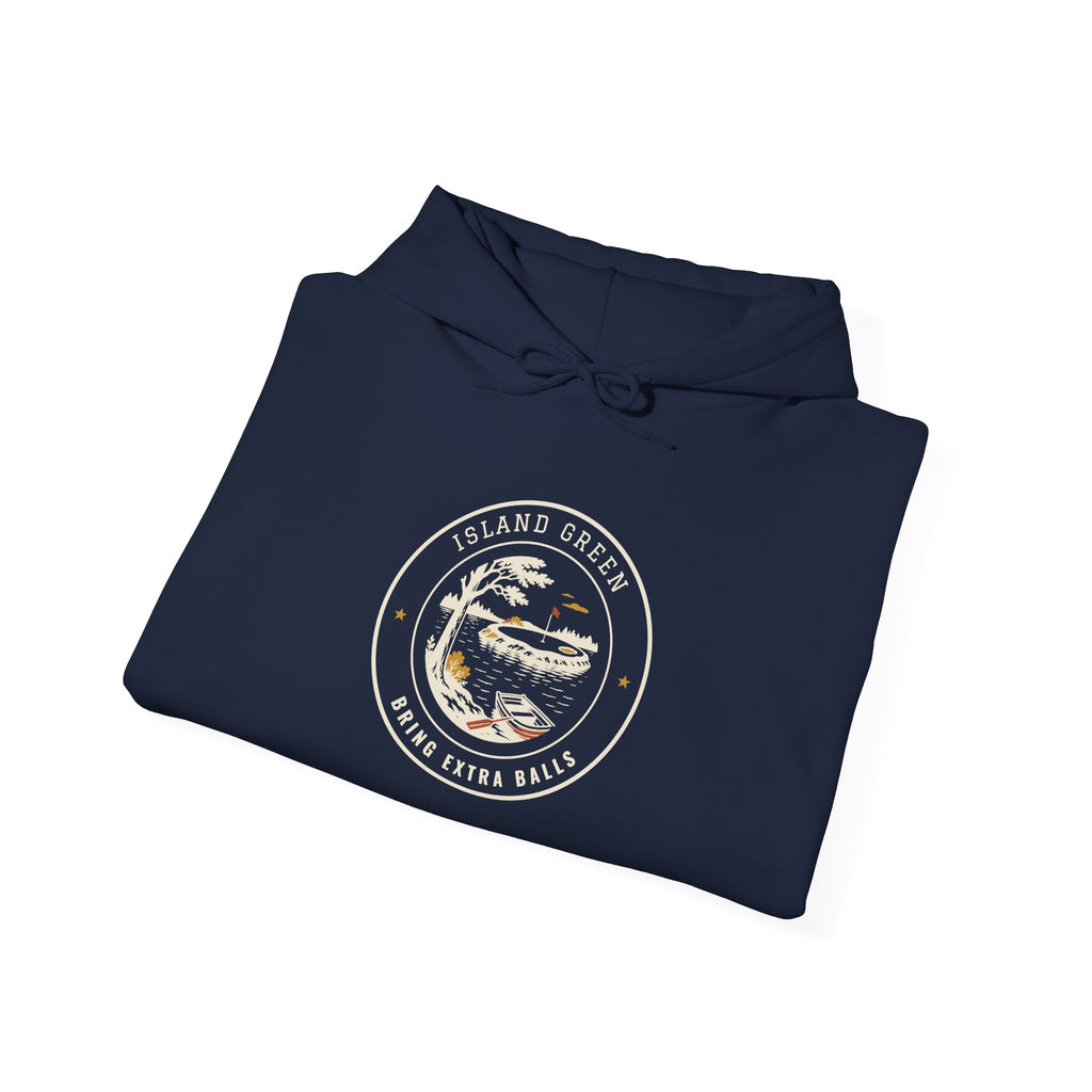 Island Green Hoodie in Navy, folded