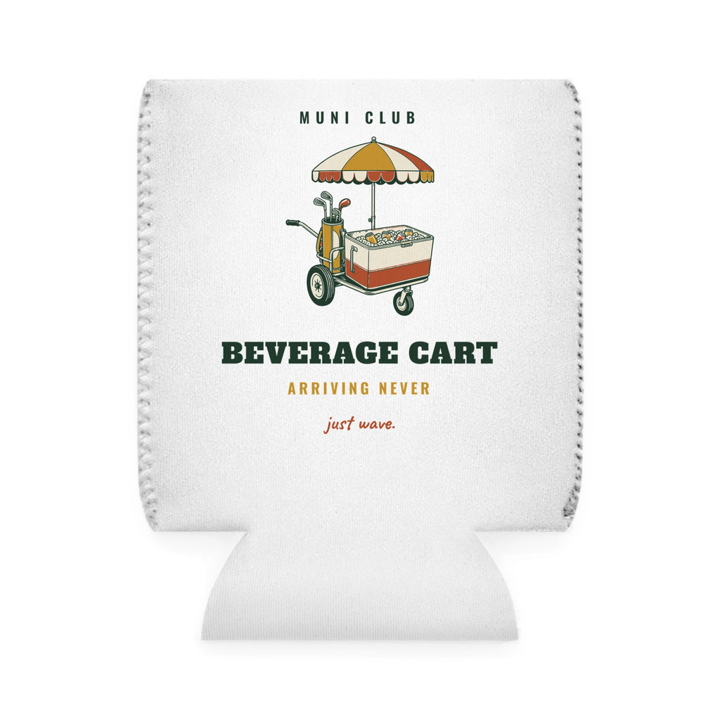 Beverage Cart Can Cooler in White, front view