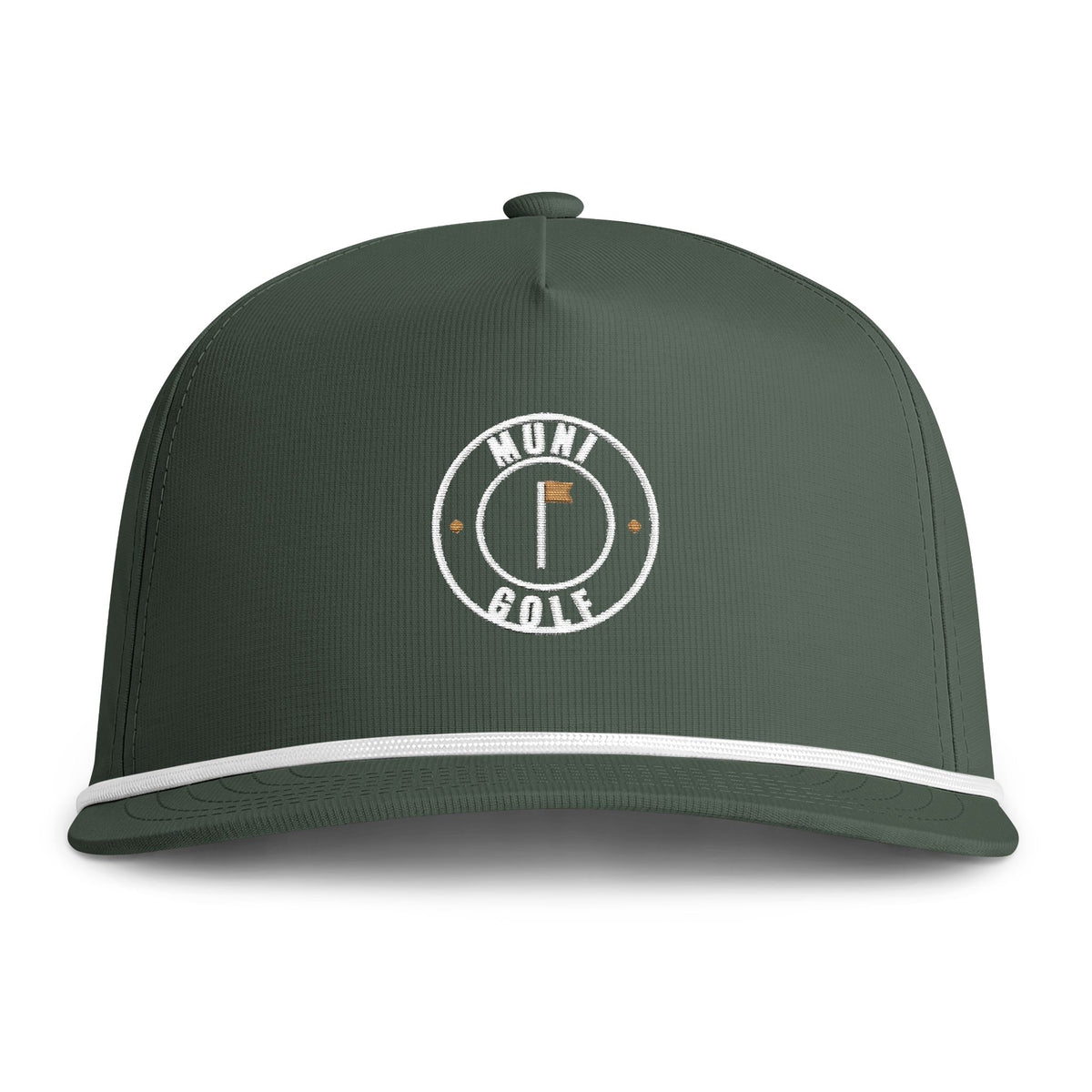 Muni Golf Seal Rope Cap in Moss, front view