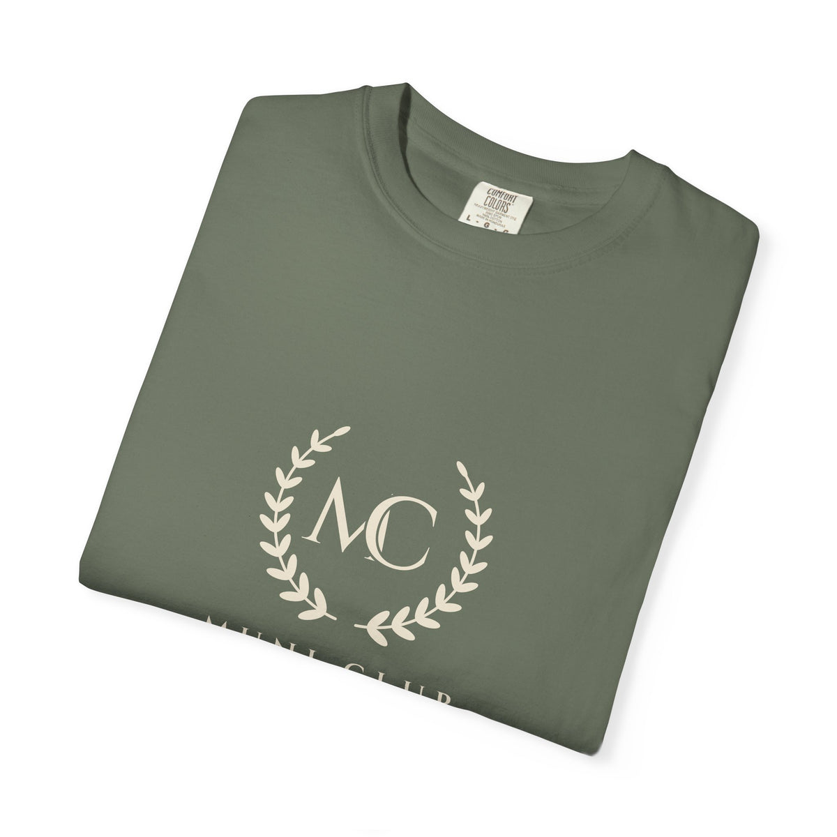 Laurel Tee in Moss, folded