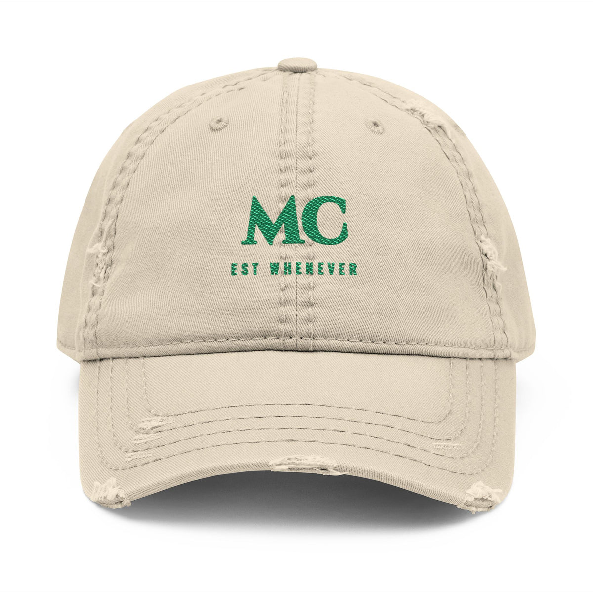 Est. Whenever Dad Hat in Khaki, front view