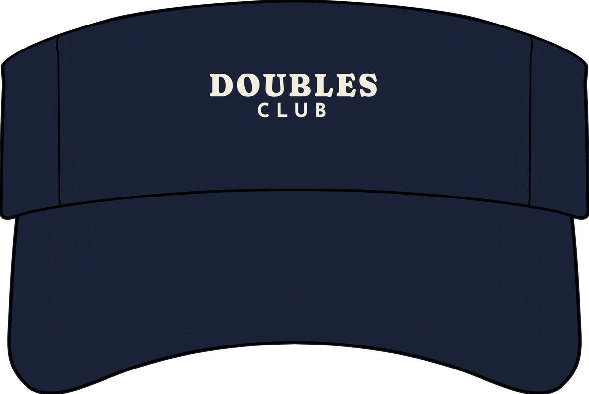 Doubles Club Visor in Navy, front view