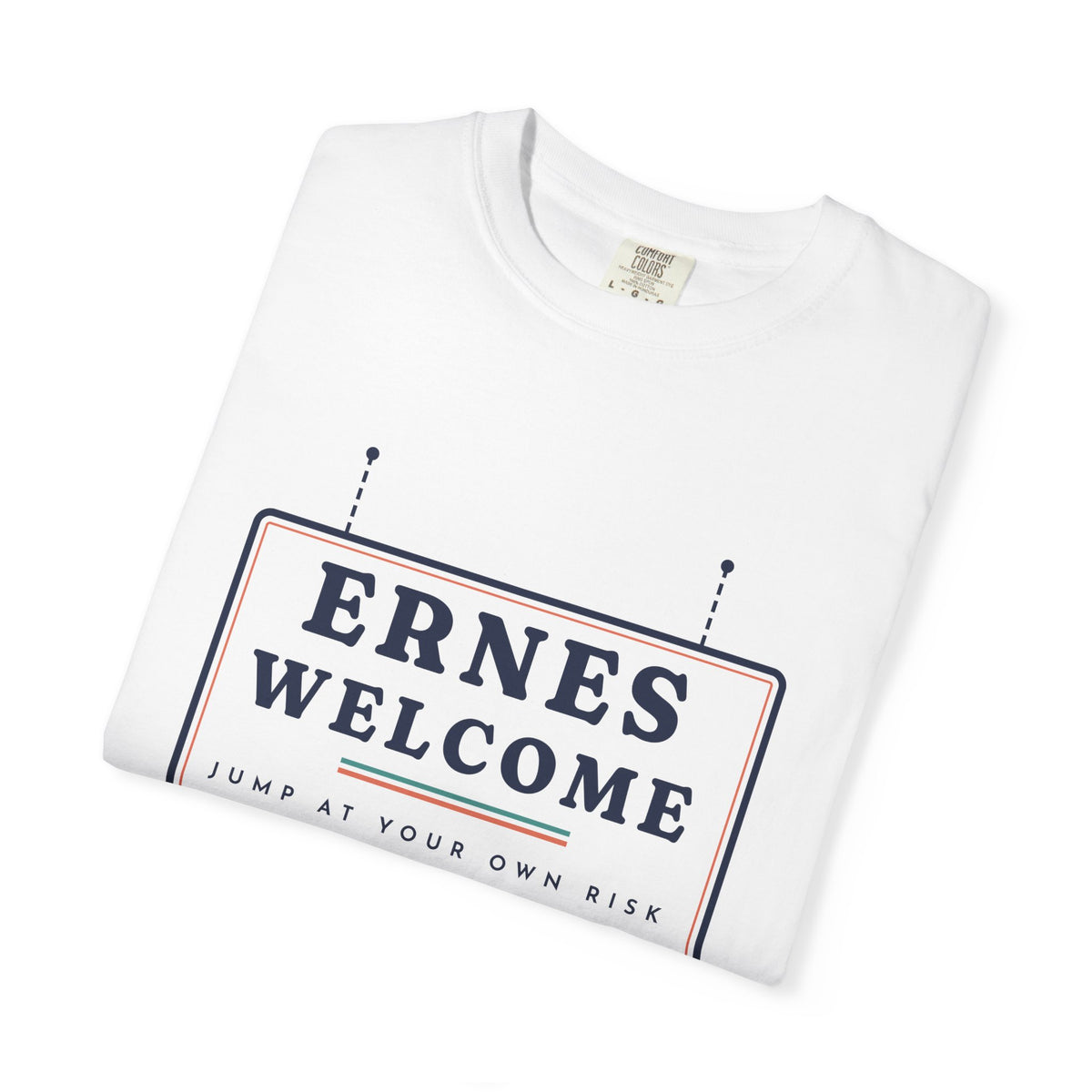 Ernes Welcome Tee in White, folded