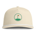 Flag on the Green Rope Cap in Ivory, front view