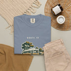 Route 18 Tee in Blue Jean, flat lay