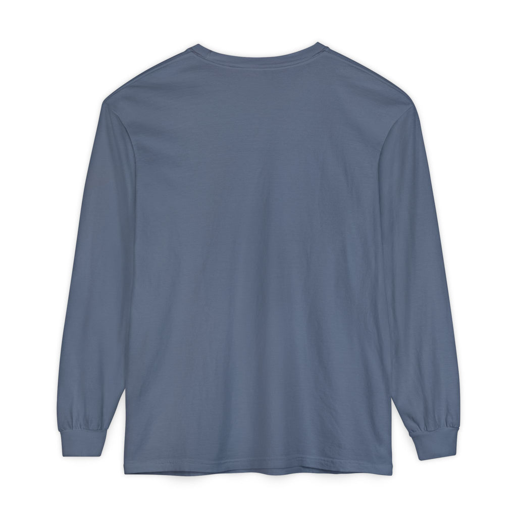 Desert Nine Long Sleeve Tee in Blue Jean, back view