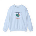 Pool Deck Doubles Crewneck in Light Blue, front view