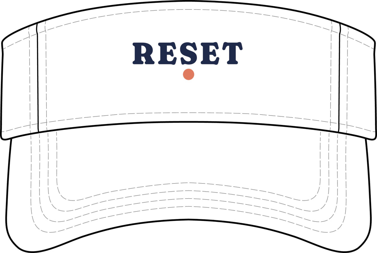Reset Visor in White, front view