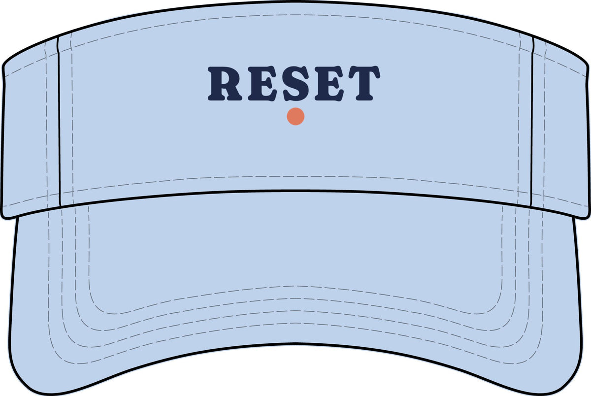 Reset Visor in Baby Blue, front view