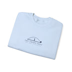 The Third Shot Crewneck in Light Blue, folded