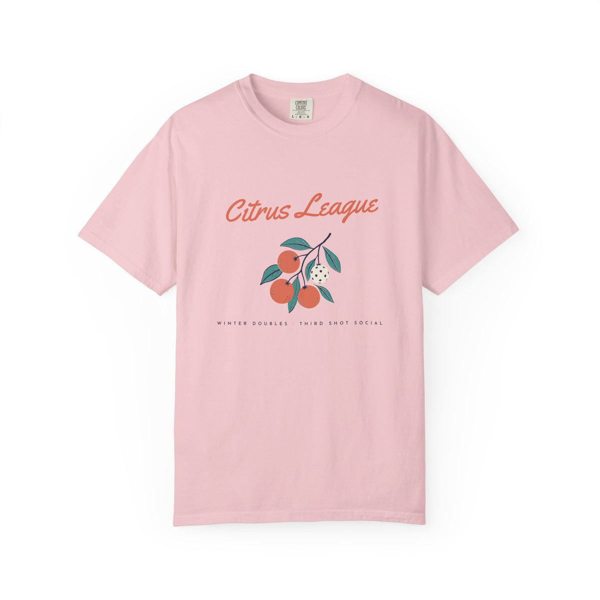 Citrus League Tee in Blossom, front view