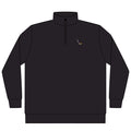 Seven Iron Quarter-Zip in Black, front view