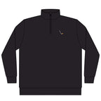 Seven Iron Quarter-Zip in Black, front view