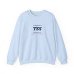 TSS Monogram Crewneck in Light Blue, front view