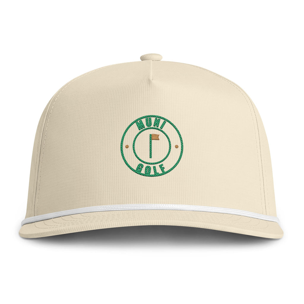 Muni Golf Seal Rope Cap in Ivory, front view