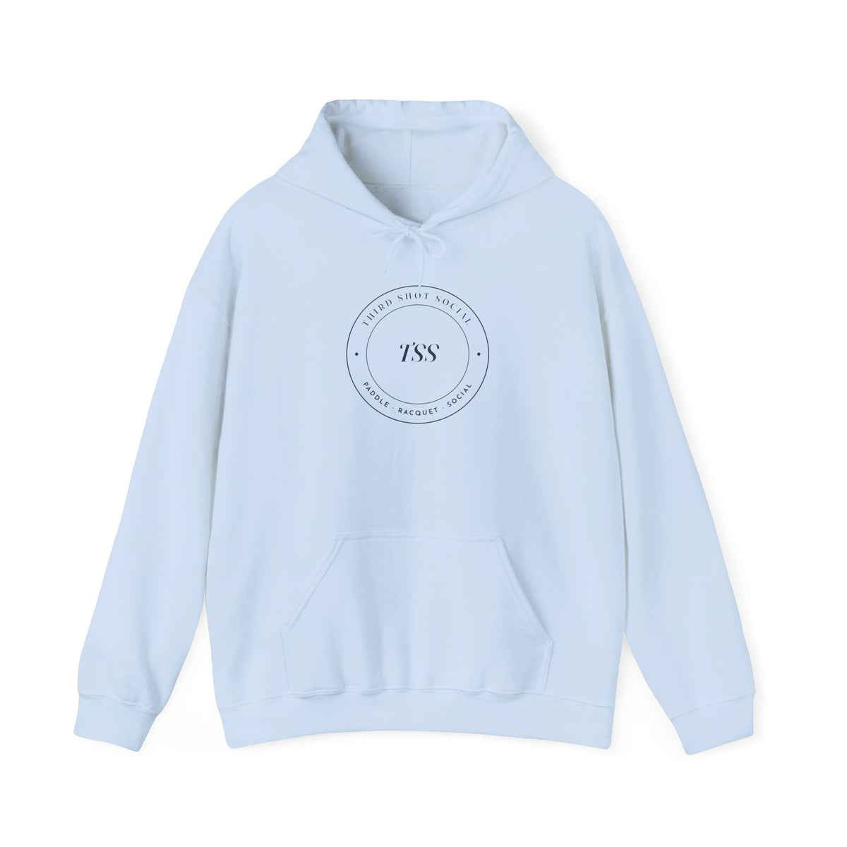 Club Seal Hoodie in Light Blue, front view
