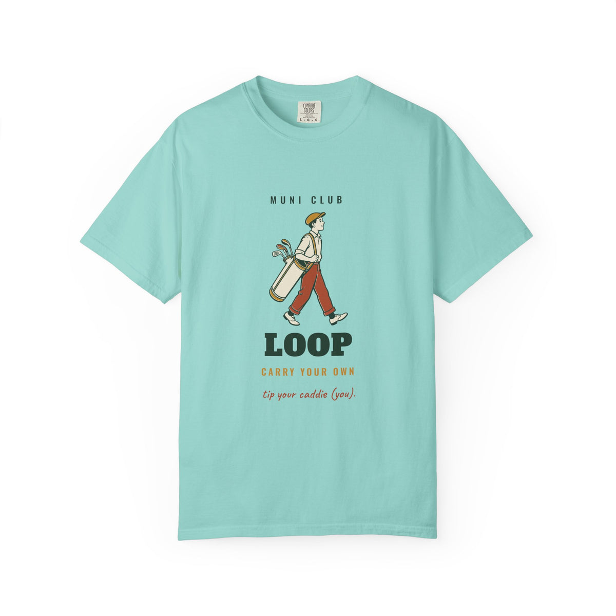 Loop Tee in Chalky Mint, front view