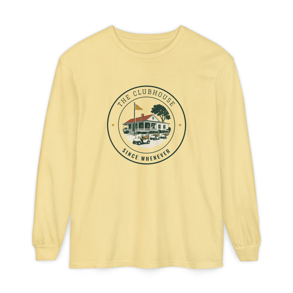 The Clubhouse Long Sleeve Tee in Butter, front view