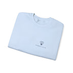 Paddle Mark Crewneck in Light Blue, folded