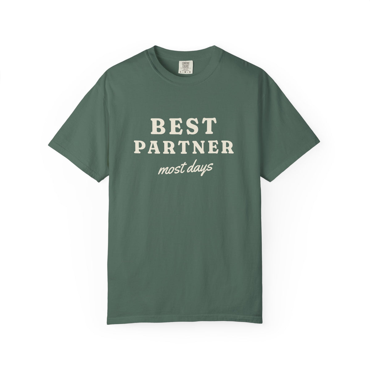 Best Partner Tee in Blue Spruce, front view