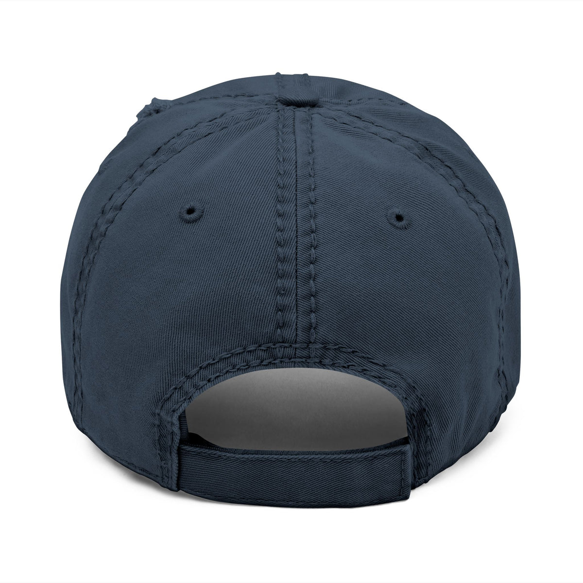 MC Shield Dad Hat in Dark Navy, back view