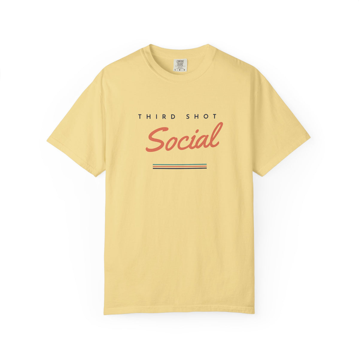Social Tee in Butter, front view