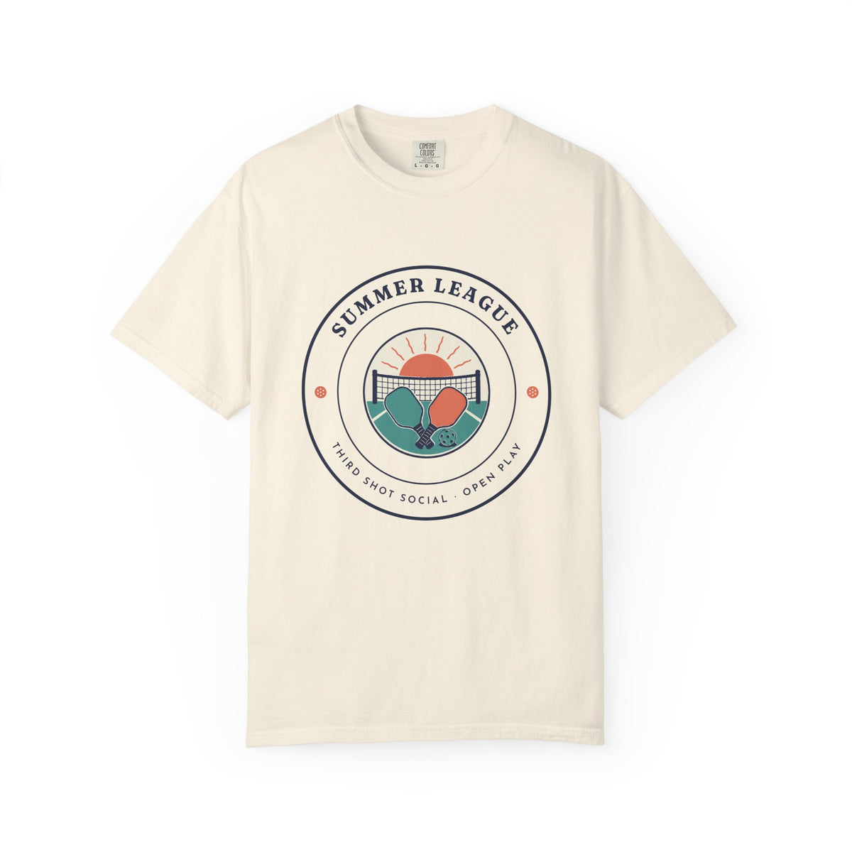 Summer League Tee in Ivory, front view