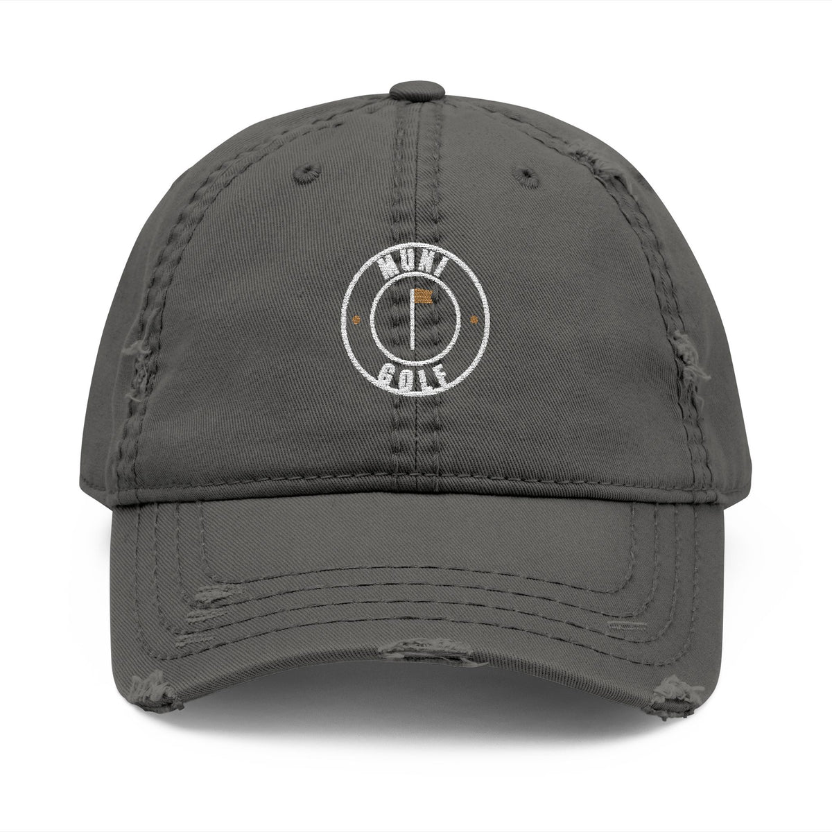 Muni Golf Seal Dad Hat in Charcoal Grey, front view
