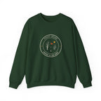 Frost Delay Crewneck in Forest Green, front view