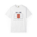 44 × 20 Tee in White, front view