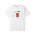 44 × 20 Tee in White, front view