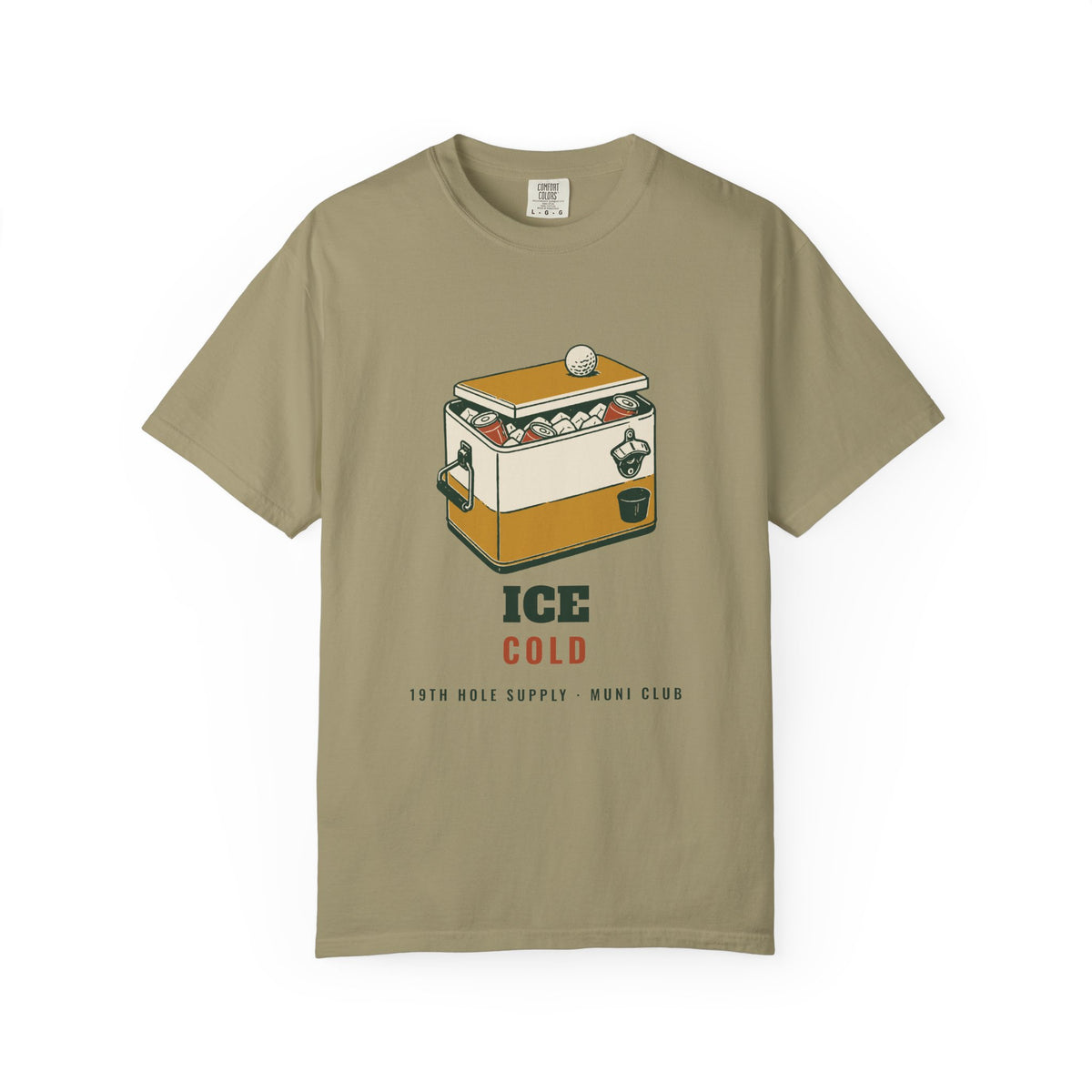 Ice Cold Tee in Khaki, front view
