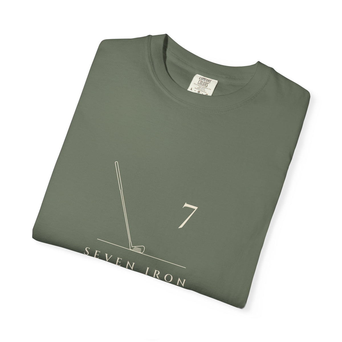 Seven Iron Tee in Moss, folded