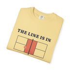 The Line Is In Tee in Butter, folded