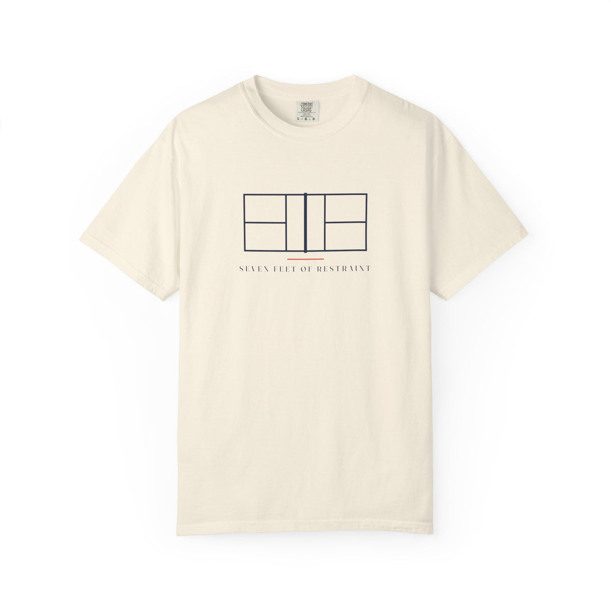 Net Line Tee in Ivory, front view
