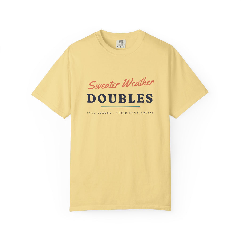 Sweater Weather Doubles Tee in Butter, front view