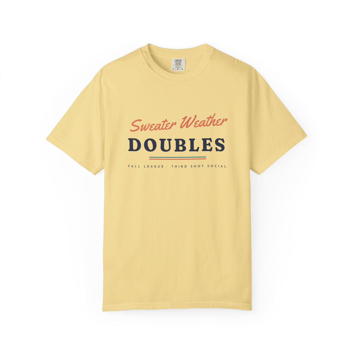 Sweater Weather Doubles Tee in Butter, front view