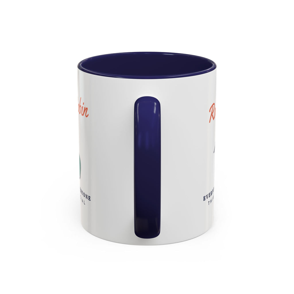 Round Robin Mug in Navy, handle view
