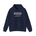 Recovering Banger Hoodie in Navy, front view