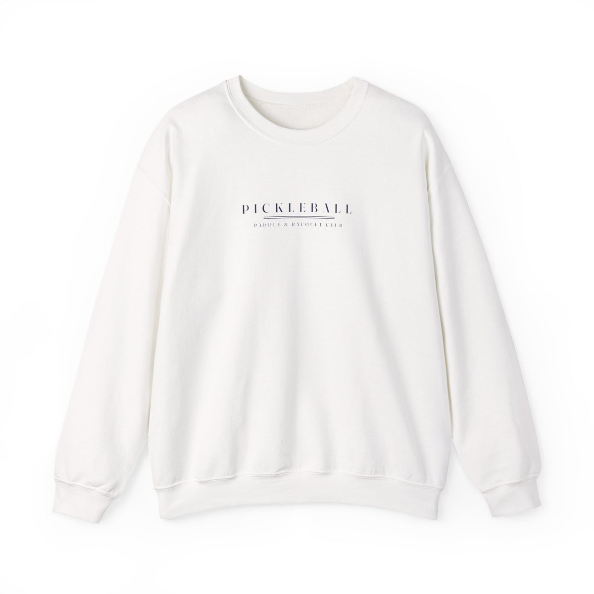 Pickleball Caps Crewneck in White, front view