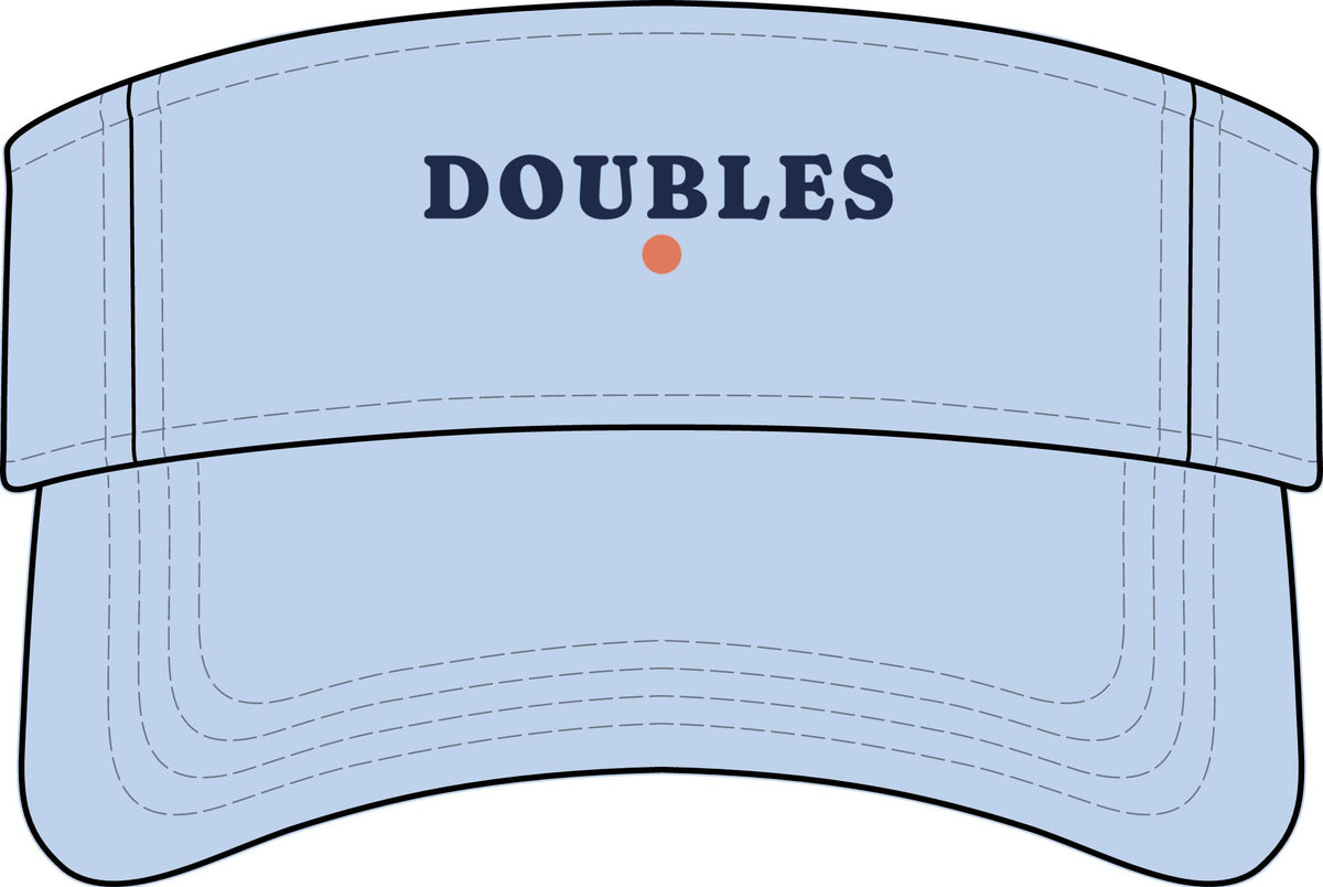 Doubles Visor in Baby Blue, front view