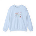 Holiday Doubles Crewneck in Light Blue, front view